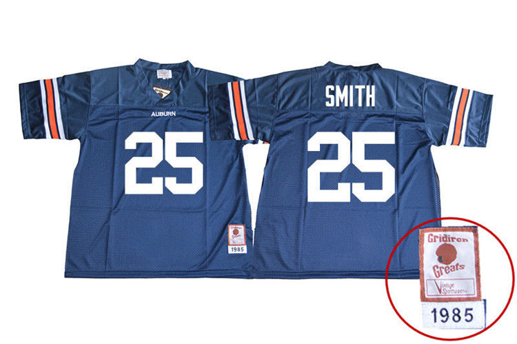 Men's Auburn Tigers #25 Jason Smith 1985 Throwback Navy College Stitched Football Jersey
